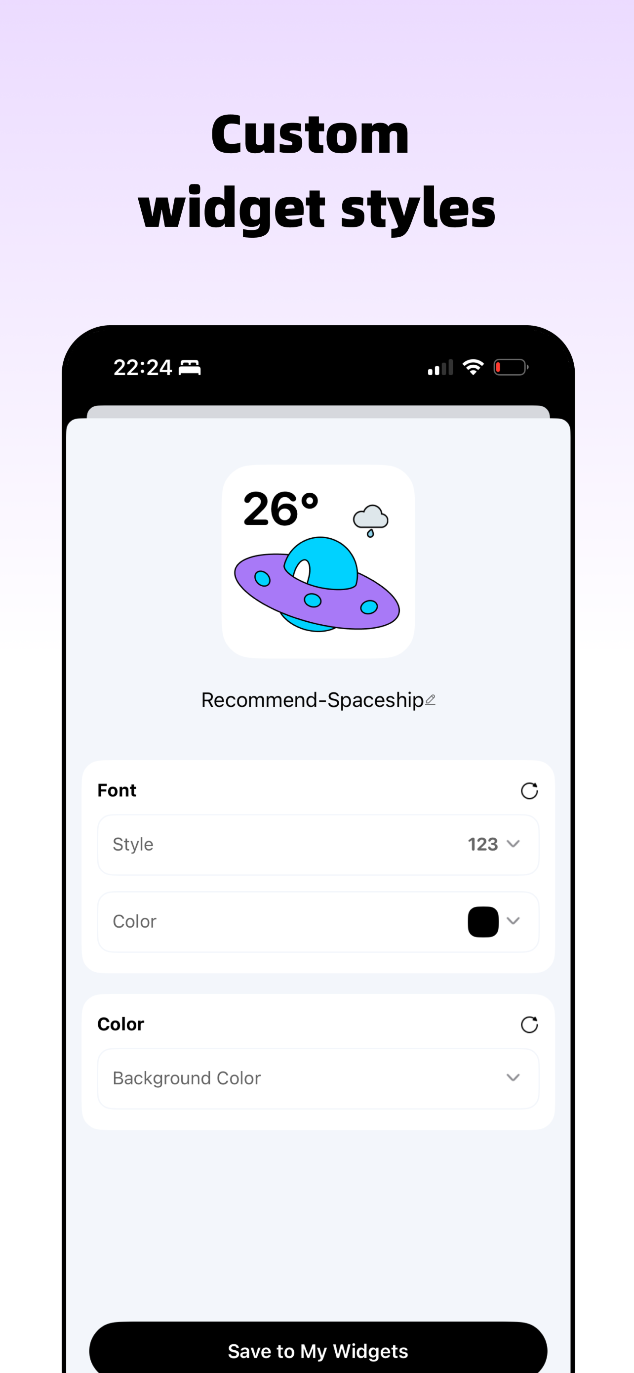 Left widget